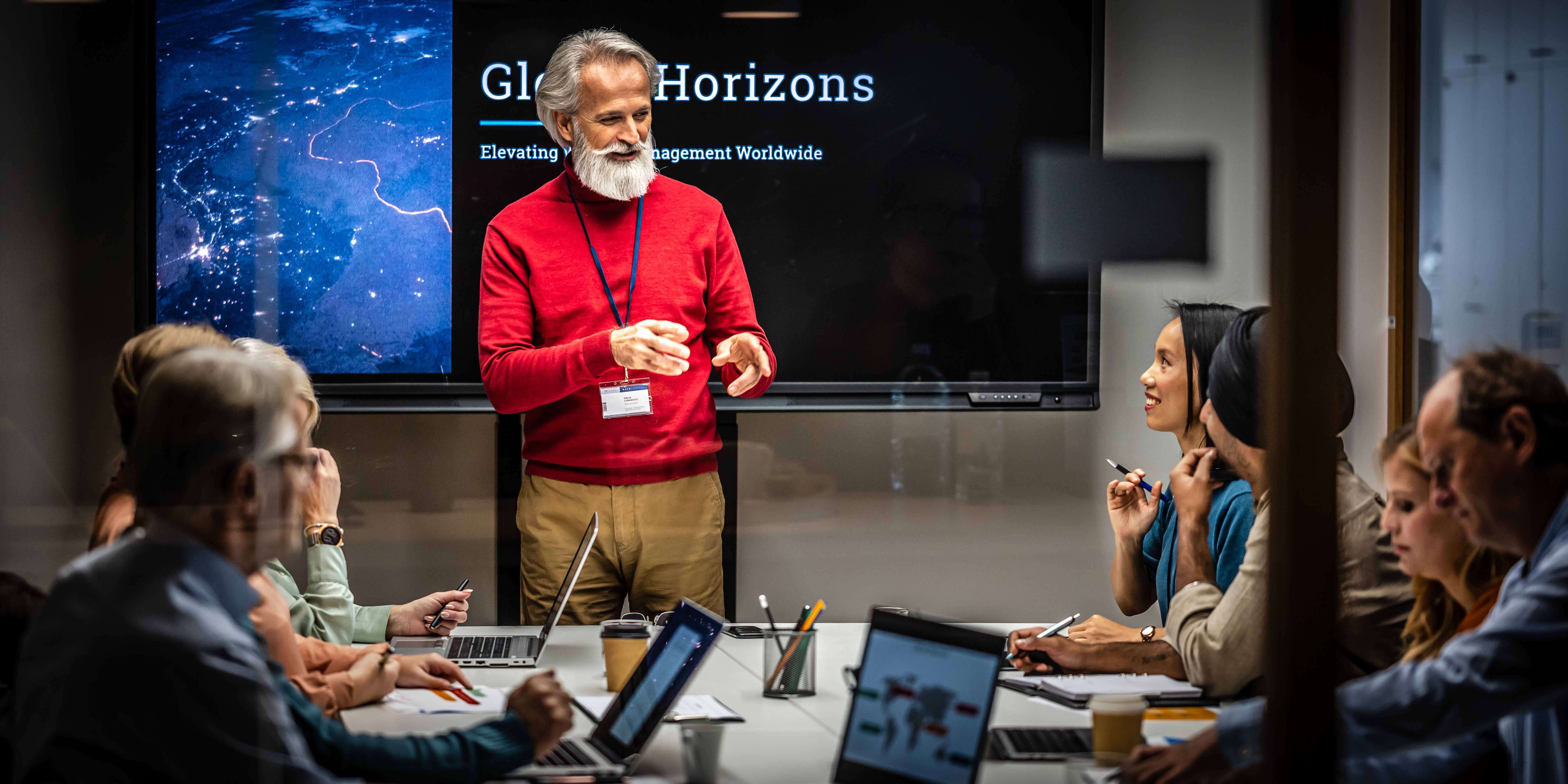 Professional business presentation and collaboration